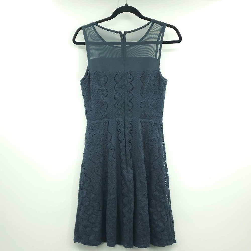 Truly Poppy Lace Sleeveless A Line Dress 2 Blue - Picture 2 of 10